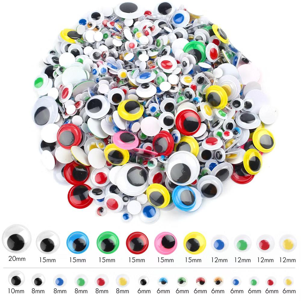 LotFancy 1100Pcs Googly Eyes Self Adhesive for Crafts, Plastic Wiggle Eyes Multi-Color - Image 11