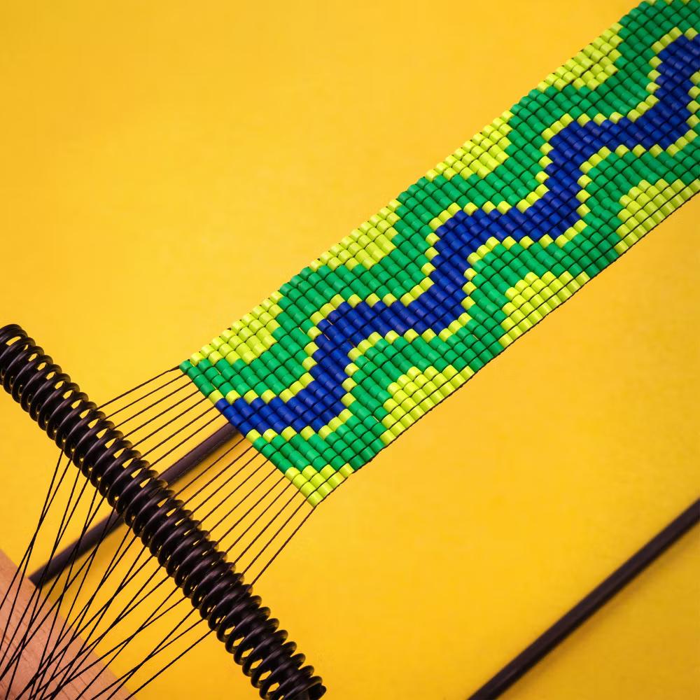 Bead Loom Kit, Seed Bead Loom Kit for DIY Necklace Bracelet Weaving Jewelry Making - Image 2