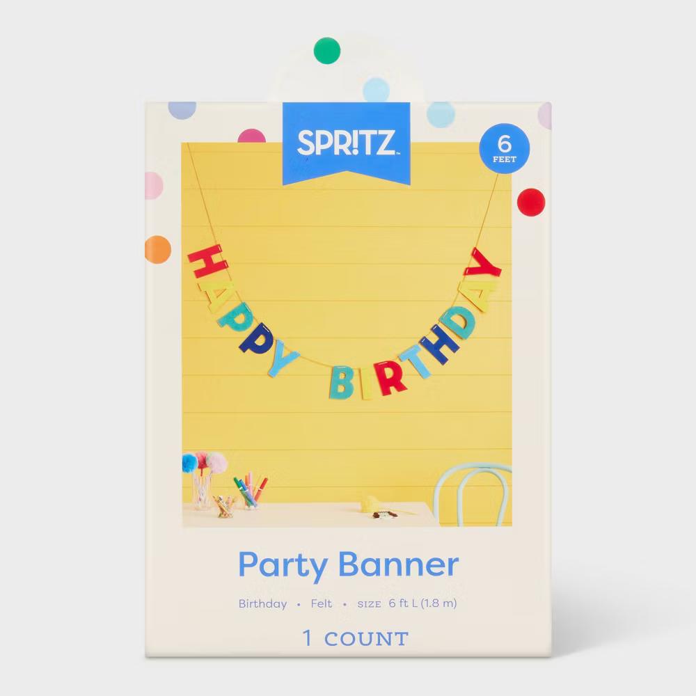Felt Happy Birthday Banner