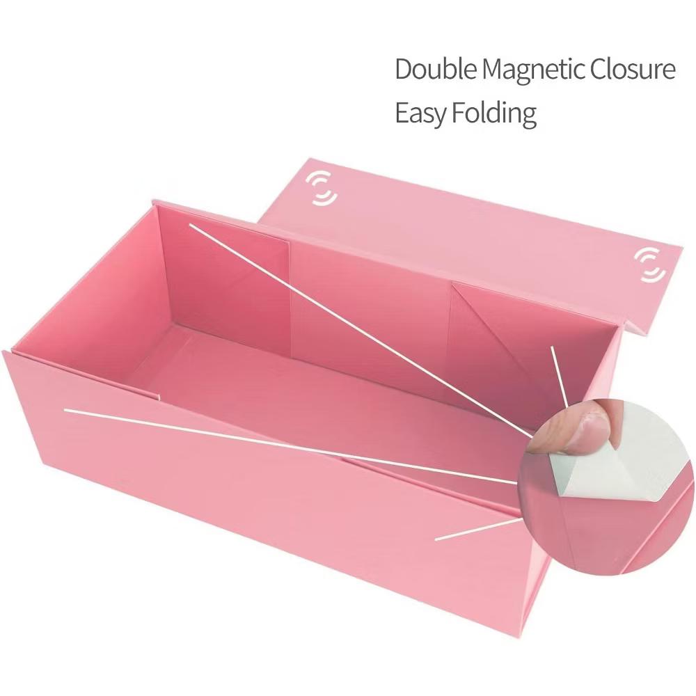 Pink Magnetic Gift Box 12 6 4 Inch 1 Set Glossy Recyclable Cardboard for Bridesmaid Birthday Wedding Presents Packaging - Image 5