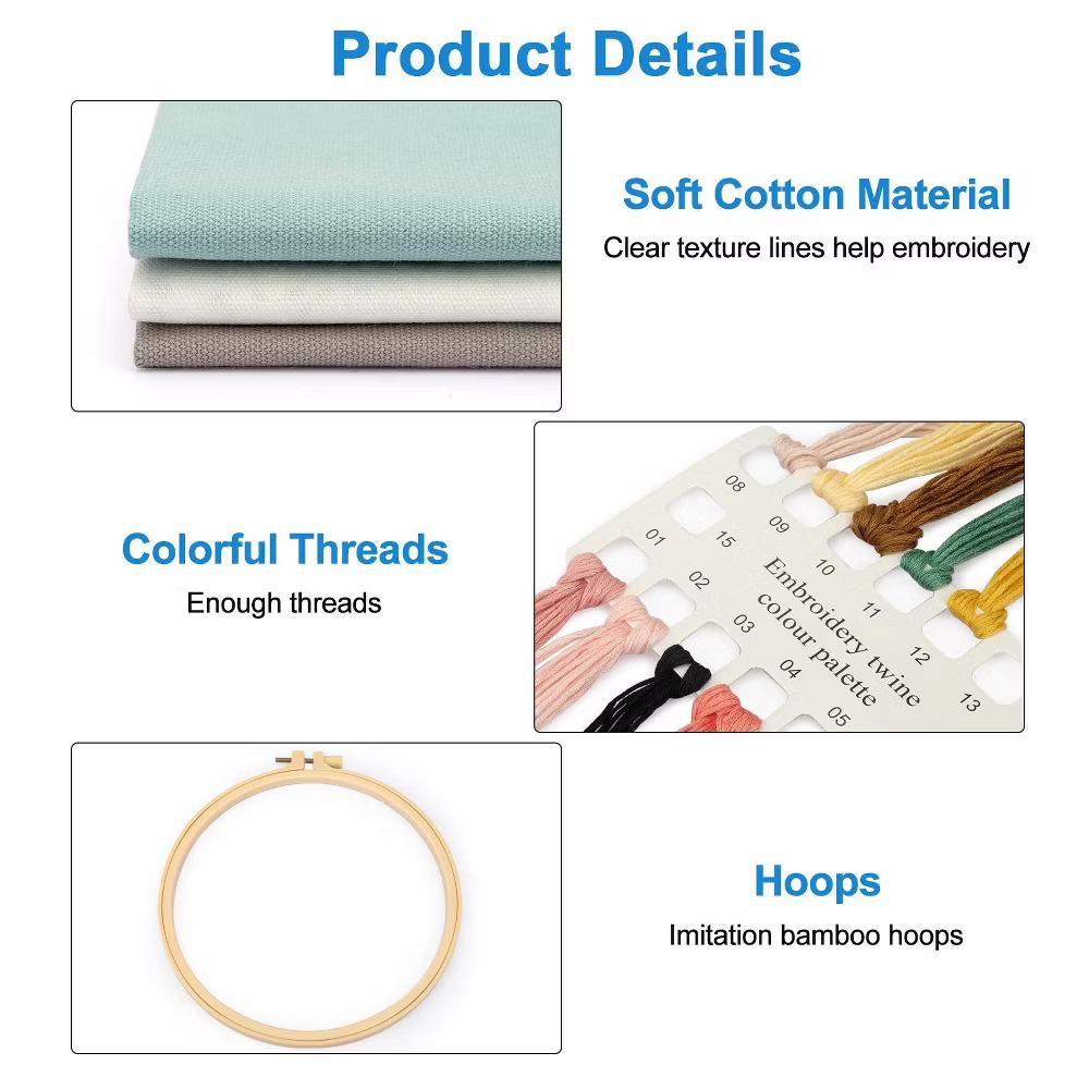 Home Collection 3 Sets Embroidery Starter Kit - Image 6