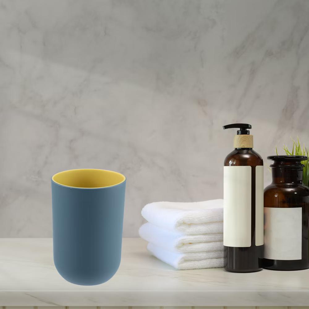 2Pcs Bathroom Tumblers Bathroom Toothbrush Cup Blue 4.33''x2.76'' 350ml - Image 29