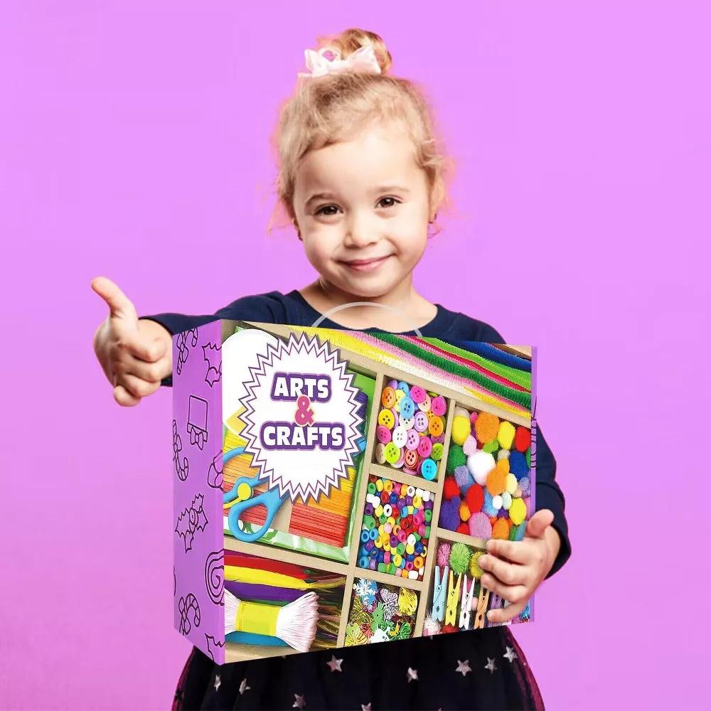 3000pcs Arts and Crafts Supplies Kit for Kids Craft Set with Pipe Cleaners Googly Eyes Craft Sticks Feathers Beads Paper - Image 5