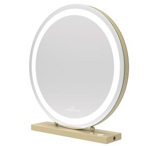 Hollywood Venus Makeup Mirror with LED Bulbs Round Shape Vanity Dressing Mirror One Control Button