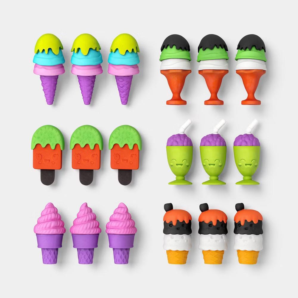 18ct 3D Food Erasers Party Favor