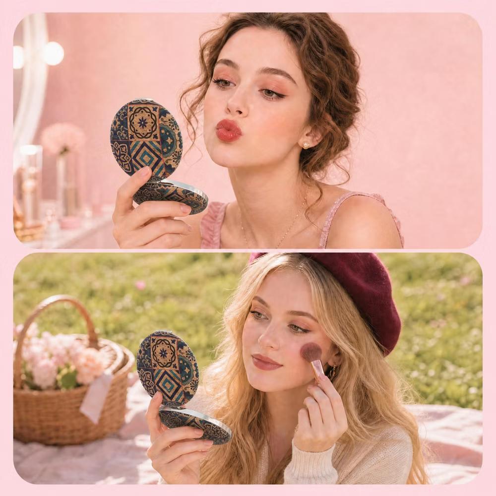 Folding Magnetic Double-Sided Round Makeup Mirror 1 Pc - Image 8