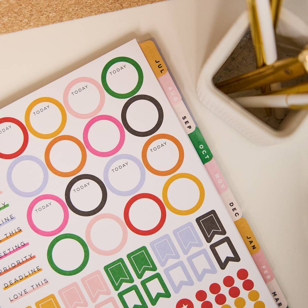 Happy Brands 2026-2027 9.375"x11.875" Organized Colorblock Pop Big 12 Months Twin Loop Dated Teacher Planner - Image 17