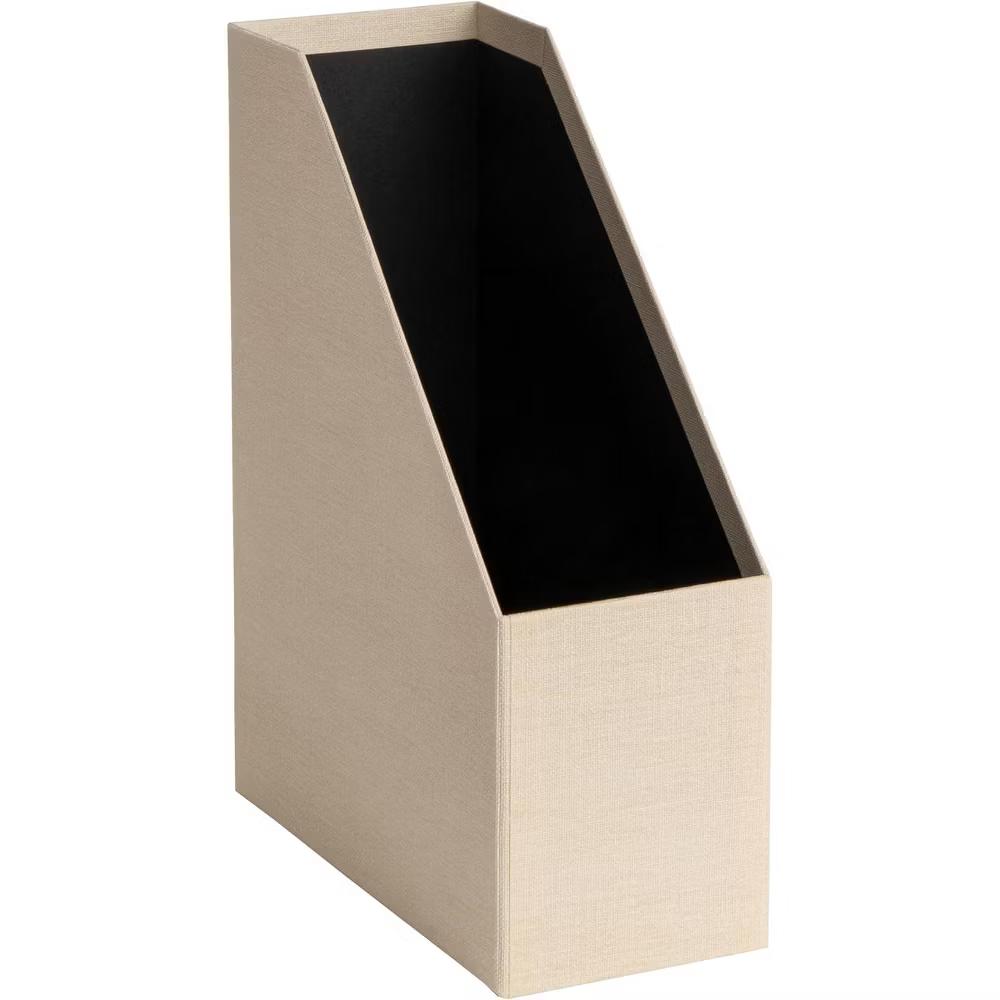 Bigso Estelle Magazine File Holder with Leather Handle – Desk Organizer for Papers and Catalogs, 12.6" 4.5" 9.8" - Image 14