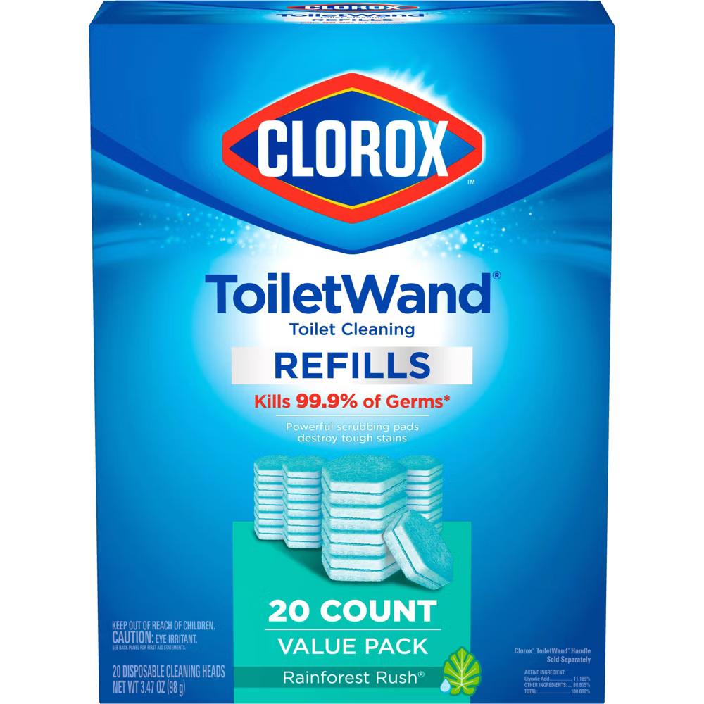 ToiletWand Disinfecting Refills Disposable Wand Heads - Rainforest Rush - 20ct - Image 10