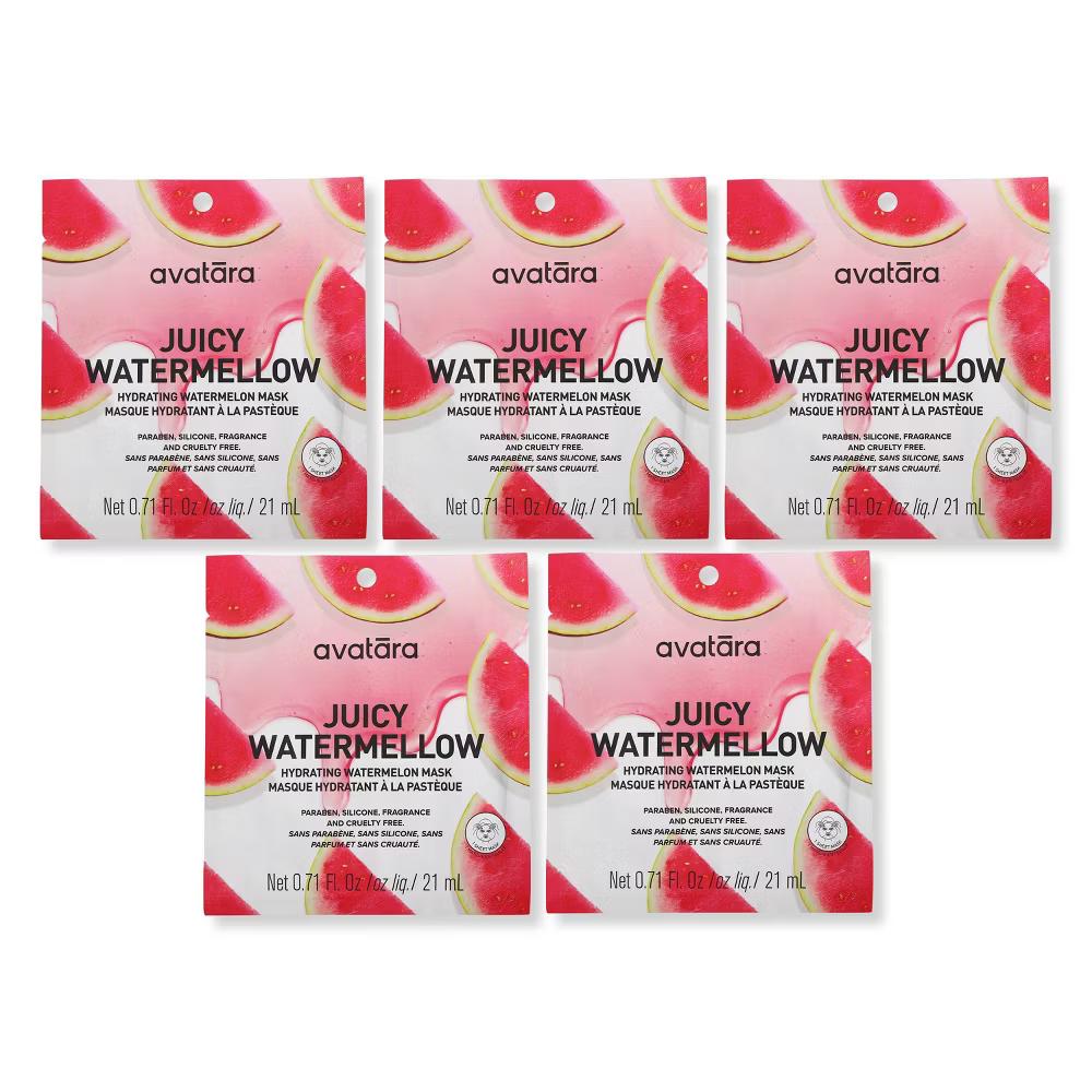 Avatara Watermellow Hydrating Mask - 0.71 fl oz: Paraben-Free, Petroleum-Free, Phthalate-Free, For Dry Skin - Image 5