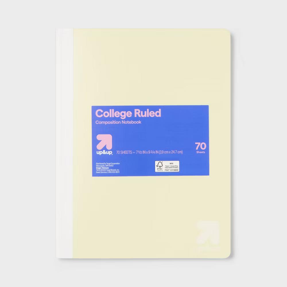 College Rule Composition Notebook 7.5"x9.75" Poly Cover 70 Sheets - Image 20