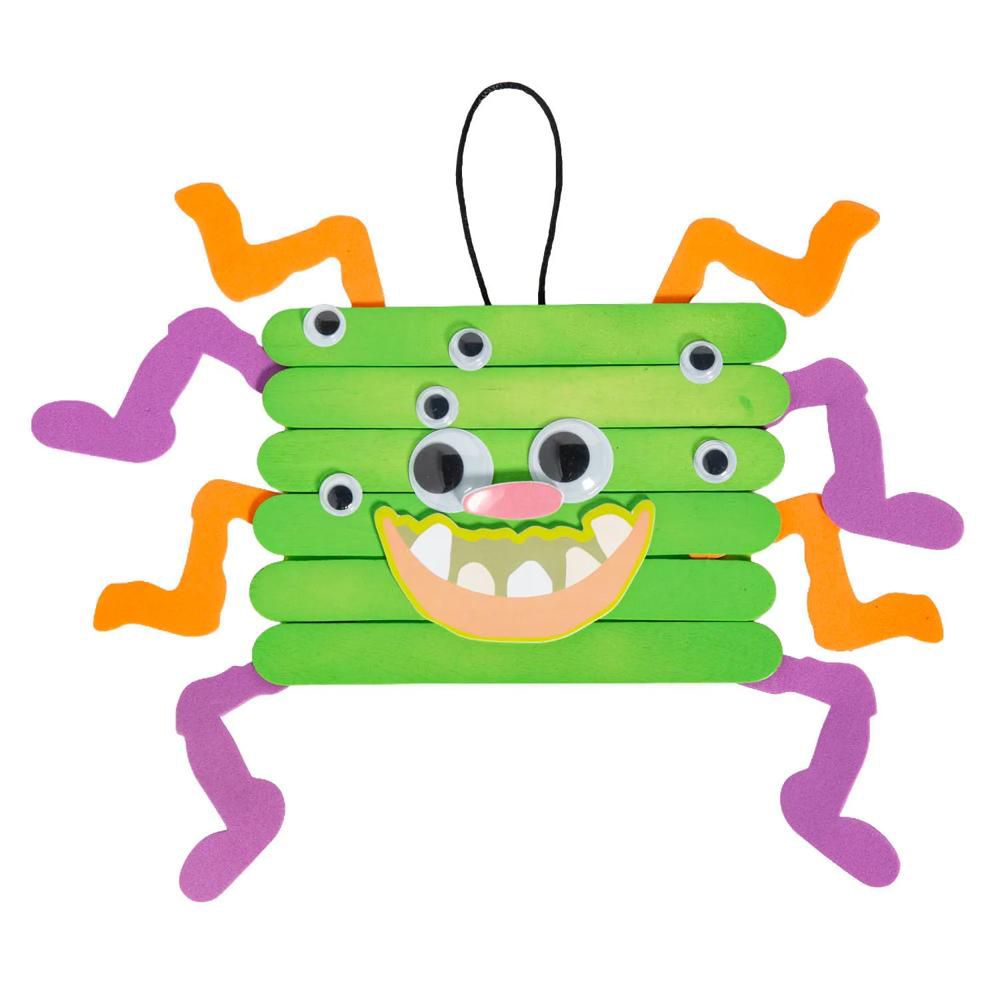 Halloween Spider Craft Stick Craft Kit - 10 3/4" 7 1/2", Makes 10 - Image 3