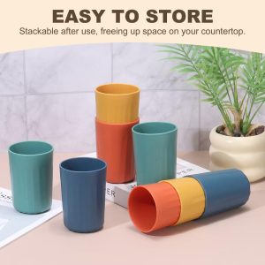 Reusable Plastic Practical Gift Bathroom Toothbrush Glasses 2.8 2.8 3.9 Inch