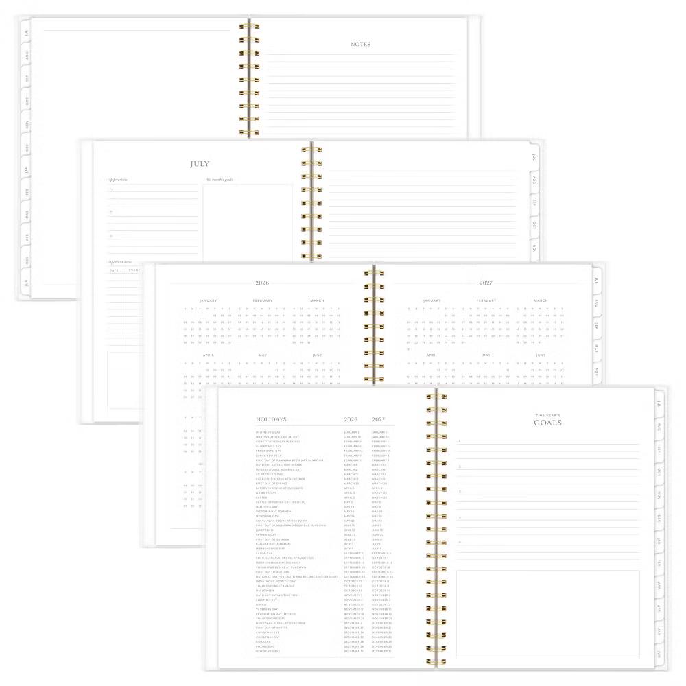 Essentials 8.5"x11" Large Wirebound Frosted Poly 2026-2027 Weekly/Monthly Planner Dusty Blue - Image 6