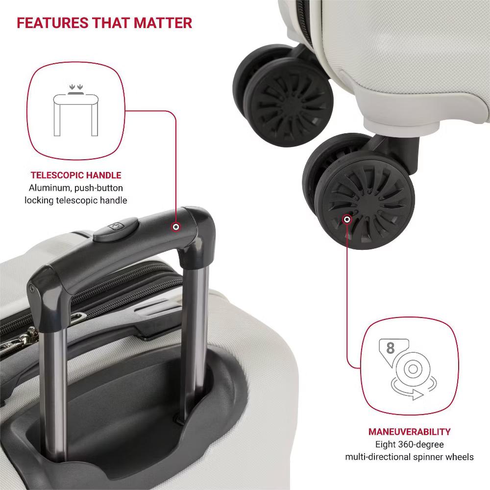 Cascade Hardside Carry On Spinner Wheels Suitcase - Image 10