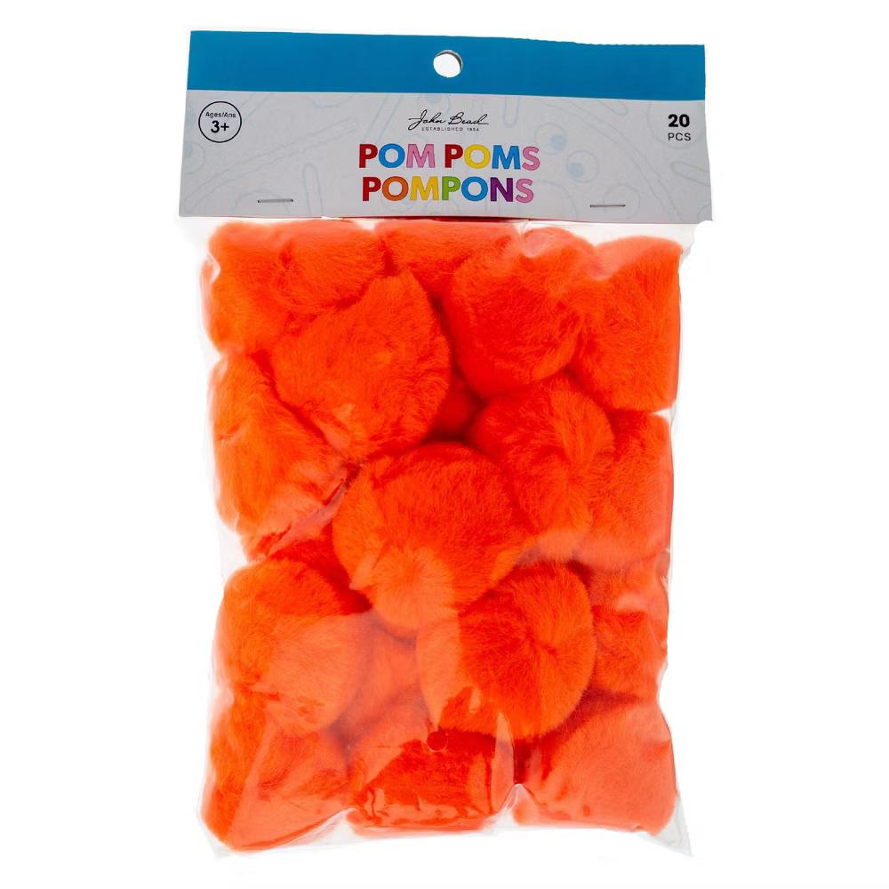20ct Jumbo Pom Poms for DIY Arts and Crafts, Large Acrylic Poms Craft Embellishments (2 inch) - Image 11