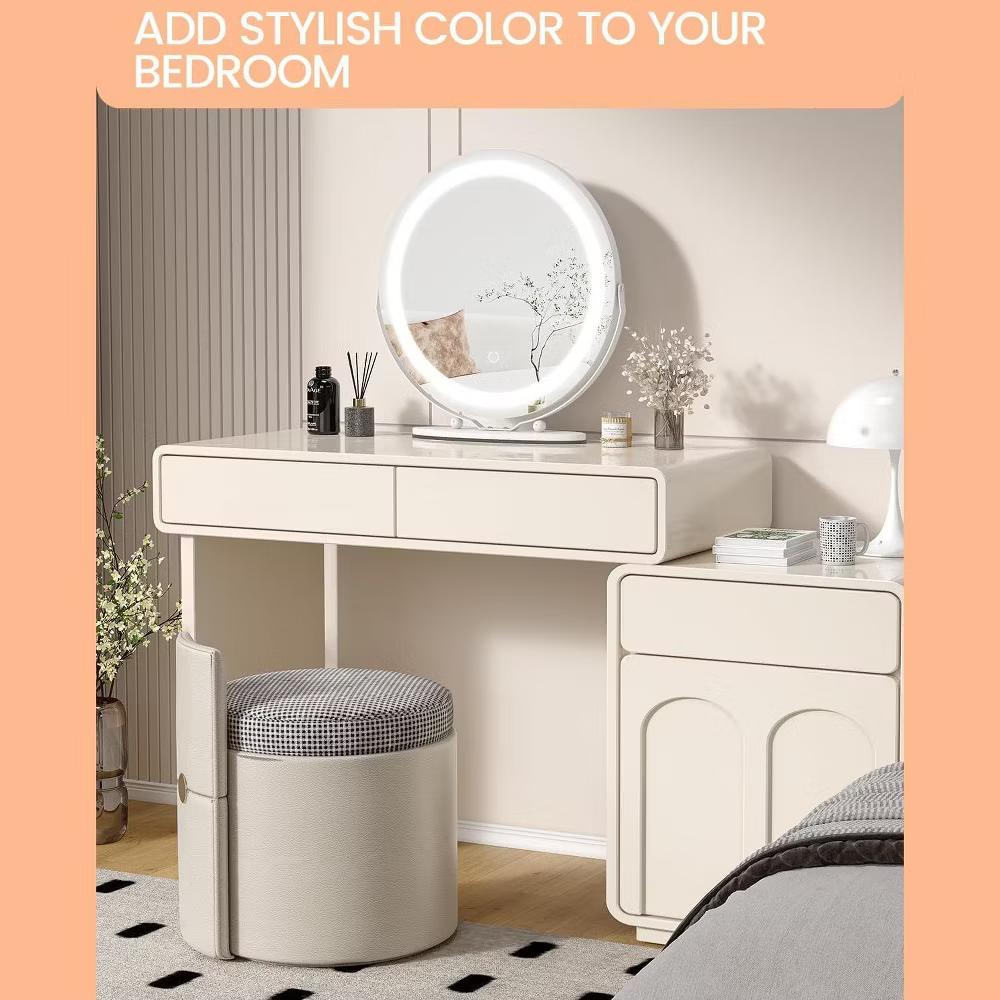 LED Vanity Mirror – Touch Control 3 Light Modes, Dimmable & 360° Rotation Makeup Mirror for Bathroom/Bedroom (1-Piece) - Image 19