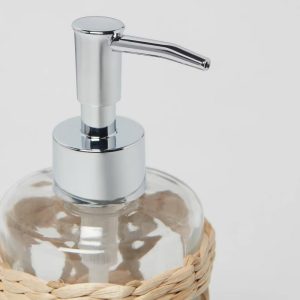 Woven and Glass Soap Pump Natural