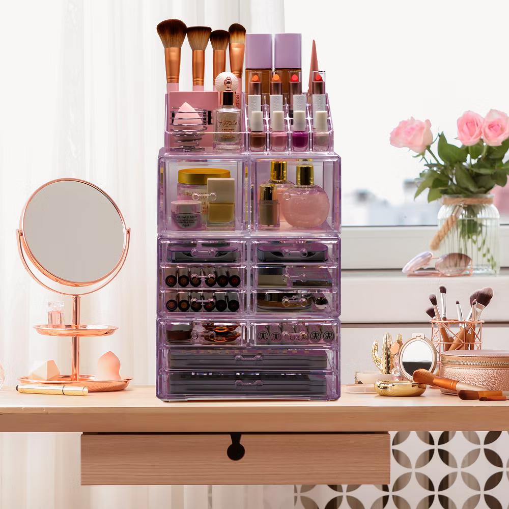Large Makeup Organizer Case - 4 Piece Set (12 Drawers) - Image 20
