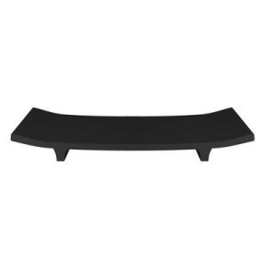 Storage Organizer Tray Black - Resin Vanity Accessory, Spot Clean, 11"x6" Size