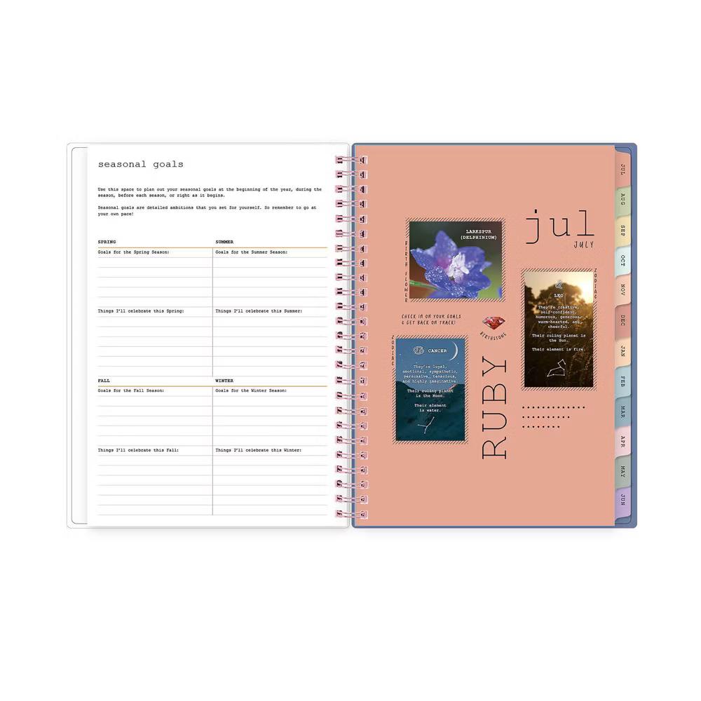 WAAV 5.875"x8.625" 2026-2027 Weekly/Monthly Planner Notes Carrie Blue Frosted Wirebound - Image 16