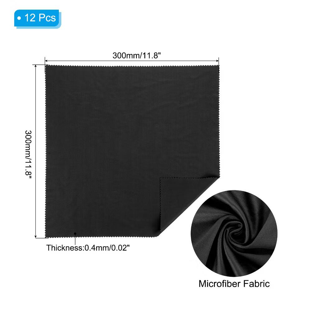 Soft Lightweight Eyeglass Camera Lens Microfiber Cleaning Cloth 12 Pcs - Image 4