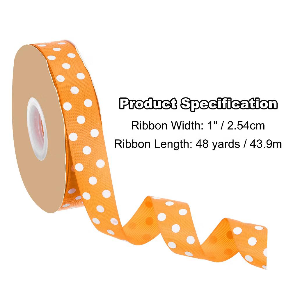 Wired Edge Craft Embellishments Polka Dot Grosgrain Ribbon 48 Yards - Image 14