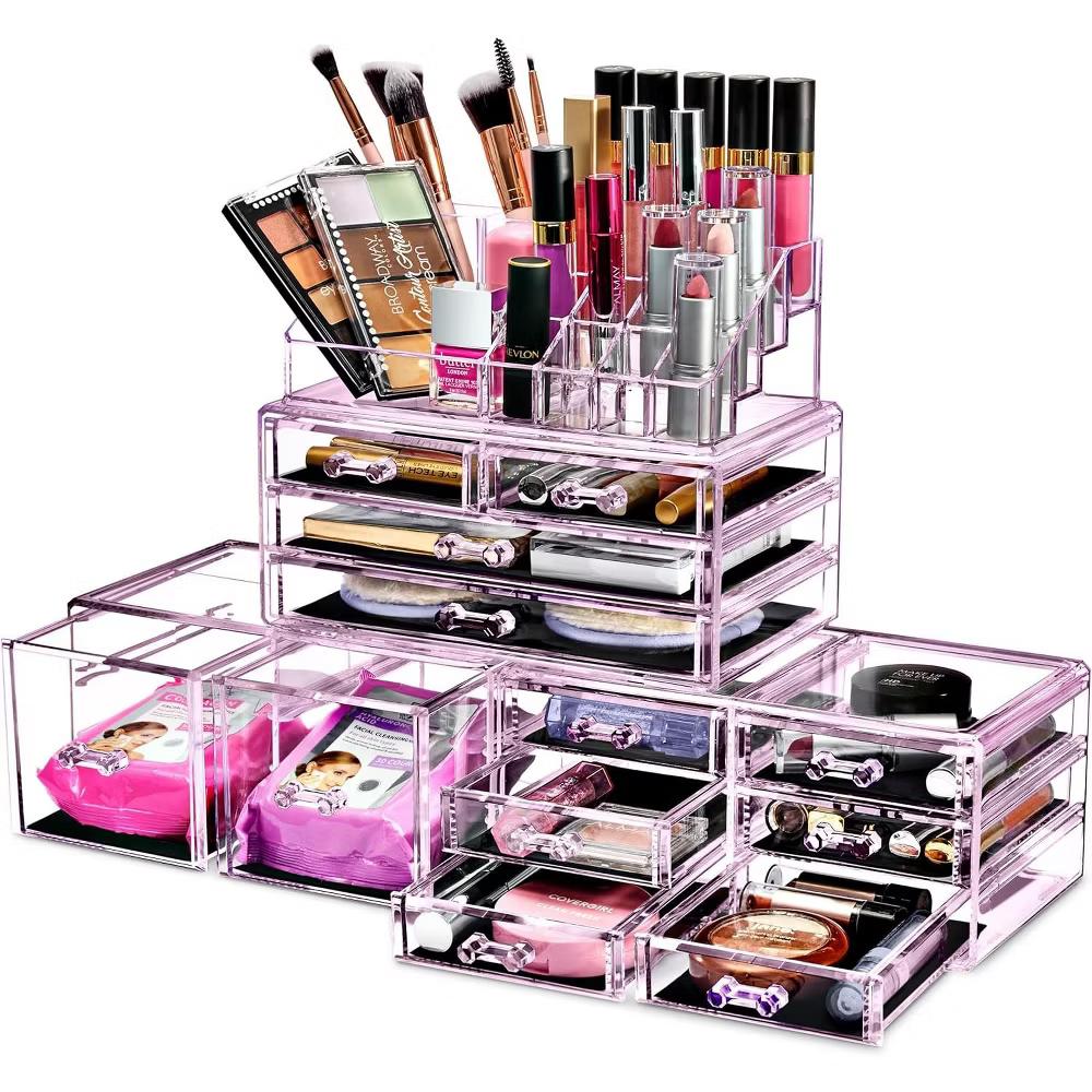 Large Makeup Organizer Case - 4 Piece Set (12 Drawers) - Image 19