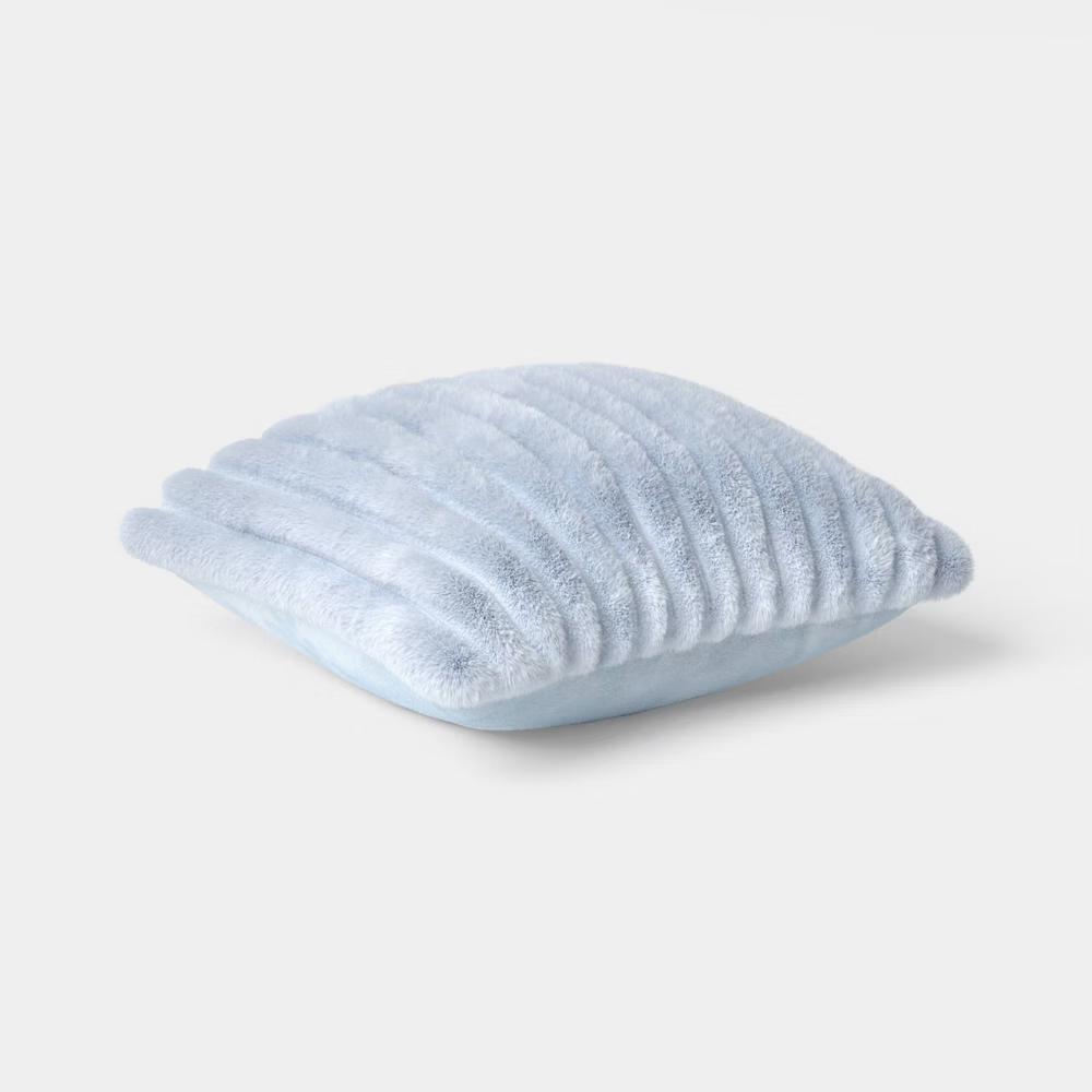 2pk Ribbed Faux Fur Toss Pillows - Image 3