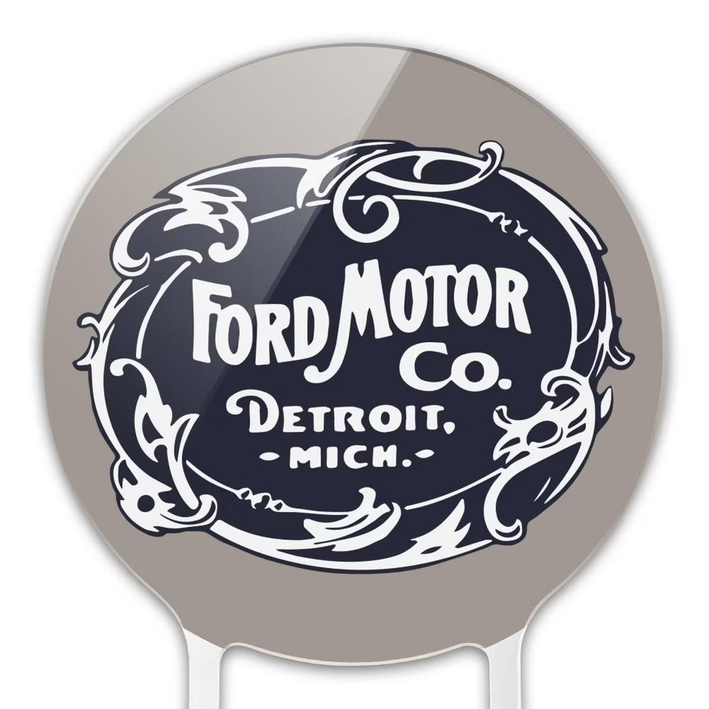 Ford Motor Company Vintage Logo Acrylic Cake Topper - Image 4