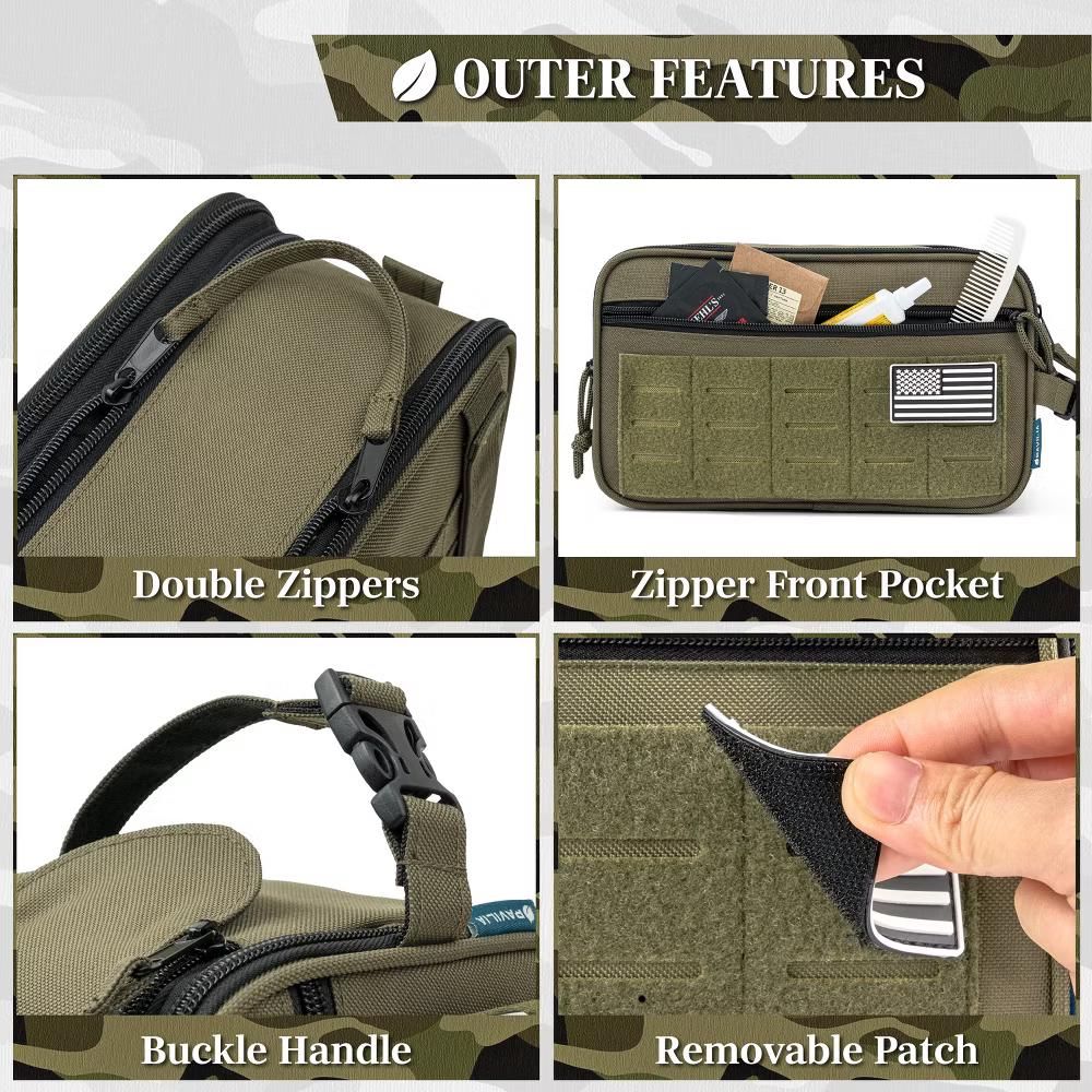 Tactical Toiletry Bag for Men, Hygiene Travel Bag, Military Dopp Kit, Water Resistant Molle Pouch, Shaving Grooming Organizer Case - Image 26