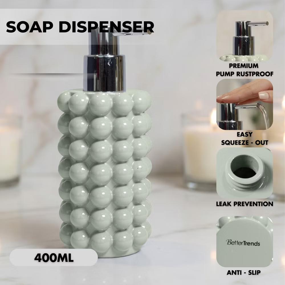 Better Trends Nova Bathroom Accessories 100% Resin Impeccably Crafted Soap Dispenser with Rust-Proof Pump for Bathroom & Kitchen Countertops - Image 10