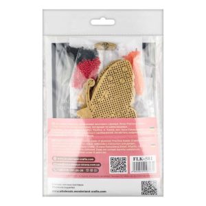 Crafts Wooden Bead Embroidery Kit Bright Butterfly FLK-581