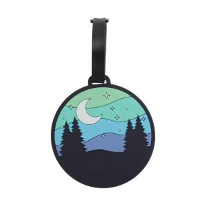 Circular Starry Sky Luggage Tag Blue 1 Pc