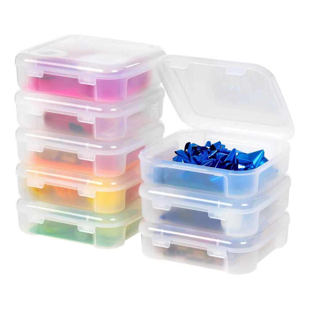 USA Paper Thick Portable Plastic Scrapbook Storage Snap Tight Cases - Image 33