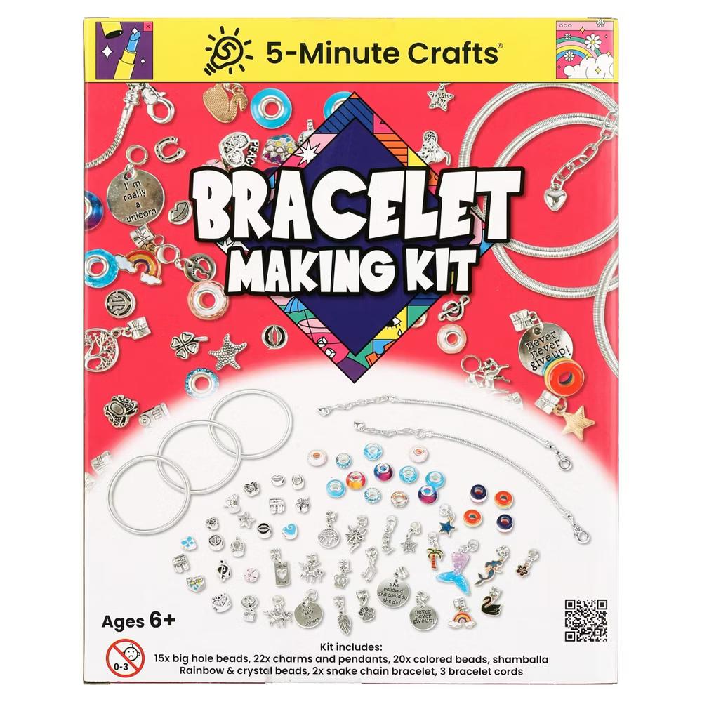 As Seen On TV 5-Minute Crafts Bracelet Making Kit Colorful Beads Charms Pendants Arts and Crafts Kids 6+ Non Toxic - Image 11