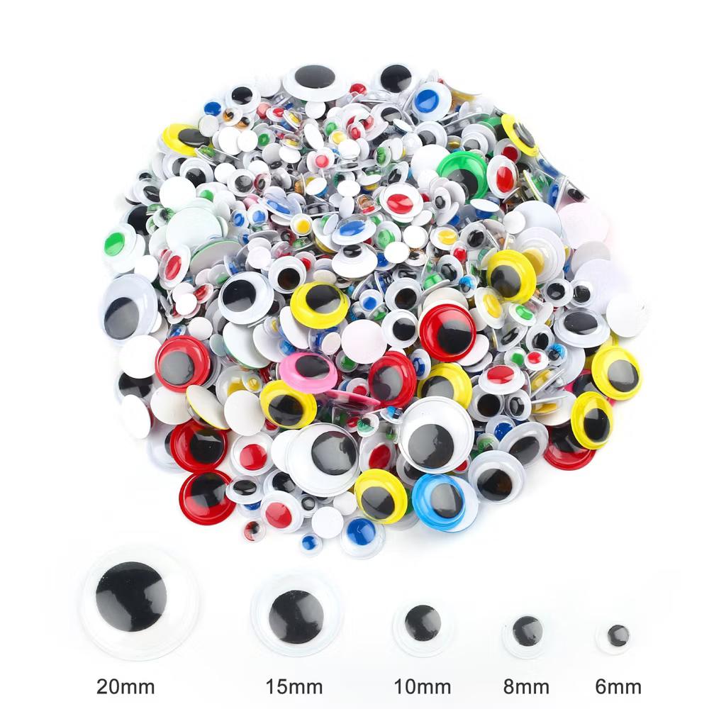 LotFancy 1100Pcs Googly Eyes Self Adhesive for Crafts, Plastic Wiggle Eyes Multi-Color - Image 4