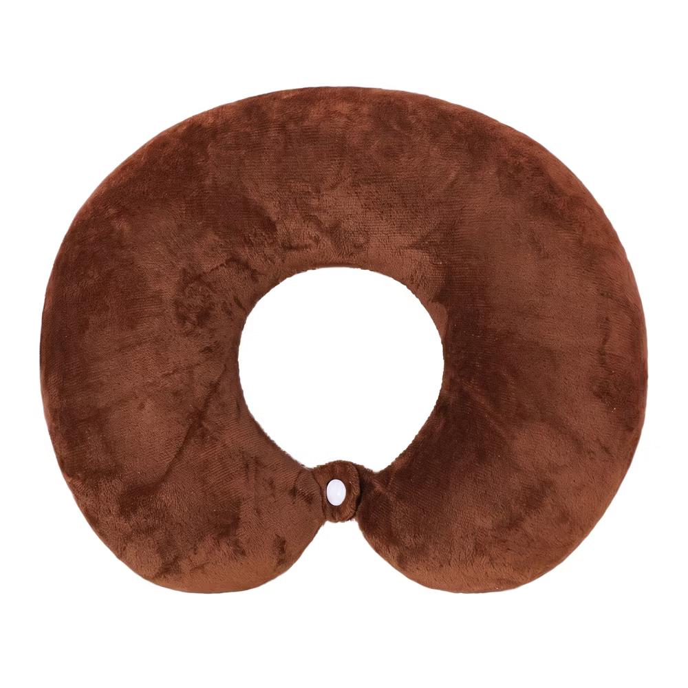 Solid PP Cotton Lightweight Office U-Shape Travel Neck Pillows 11x11in 1 Pc - Image 2