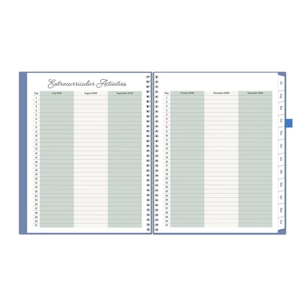 Blue Sky Your Year Parent Weekly/Monthly Planner Wirebound 8.5"x11" Blue Plans - Image 20