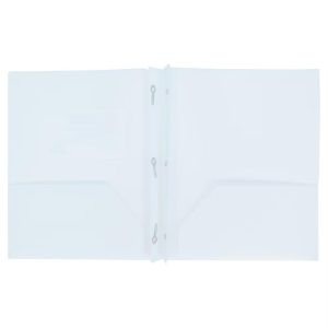 2 Pocket Plastic Folder with Prongs