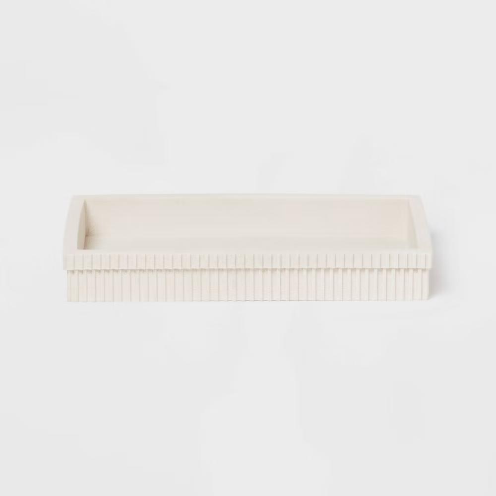 Ribbed Bath Tray White - Image 4