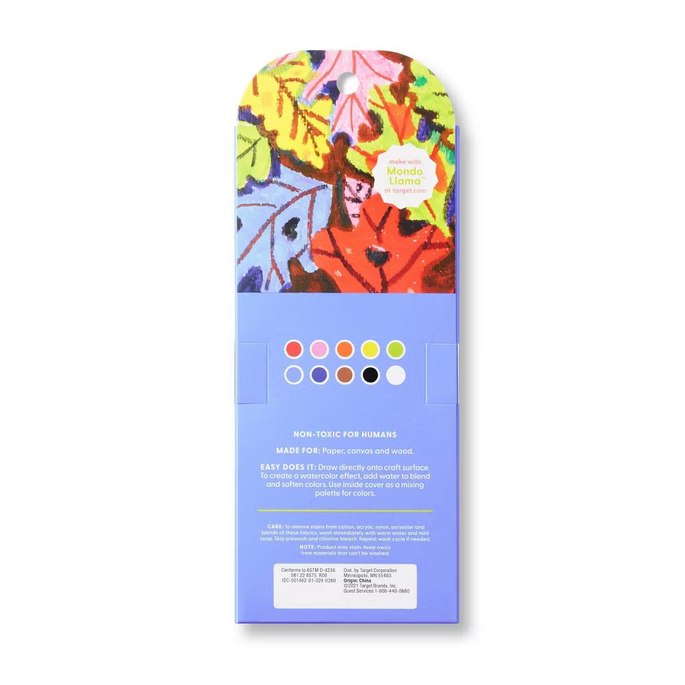 10ct Washable Tempera Paint Sticks - Low-Odor, Water-Based, Craft Paint for Kids, Multicolor, Ages 6 - Image 4