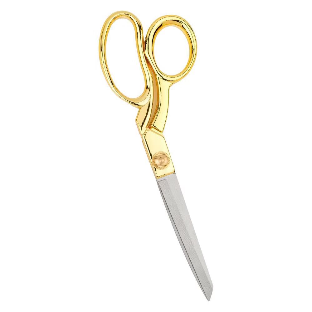 8" Scissors Gold - Essentials: Metal Office & Desk Supplies, Non-Powered Tools, 0.375 lbs