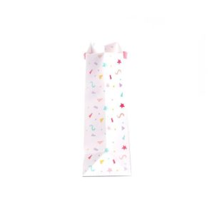 Medium Birthday Gift Bag with Glitter - Multicolor Typography, Paper, 12.75" Height, 10" Width