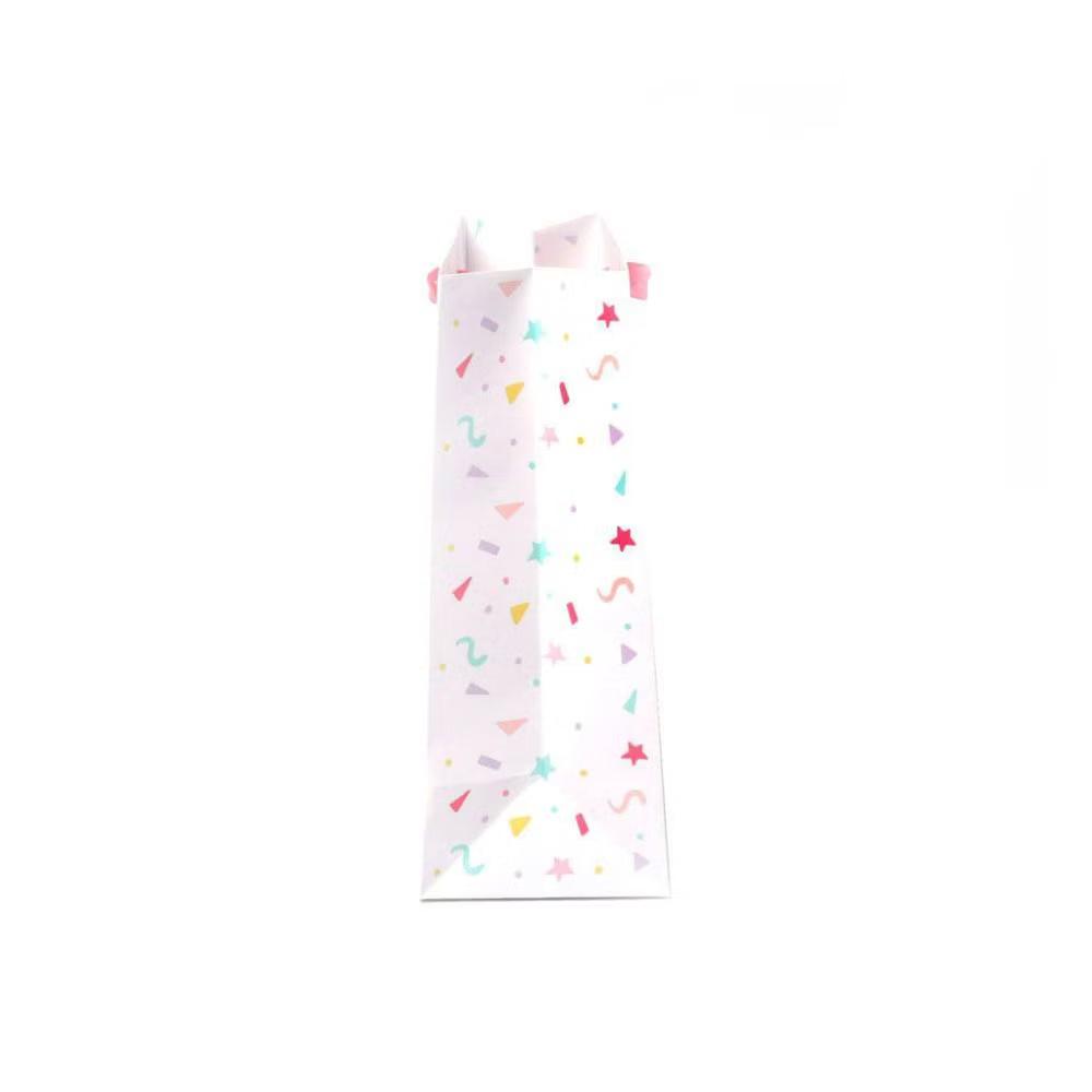Medium Birthday Gift Bag with Glitter - Multicolor Typography, Paper, 12.75" Height, 10" Width