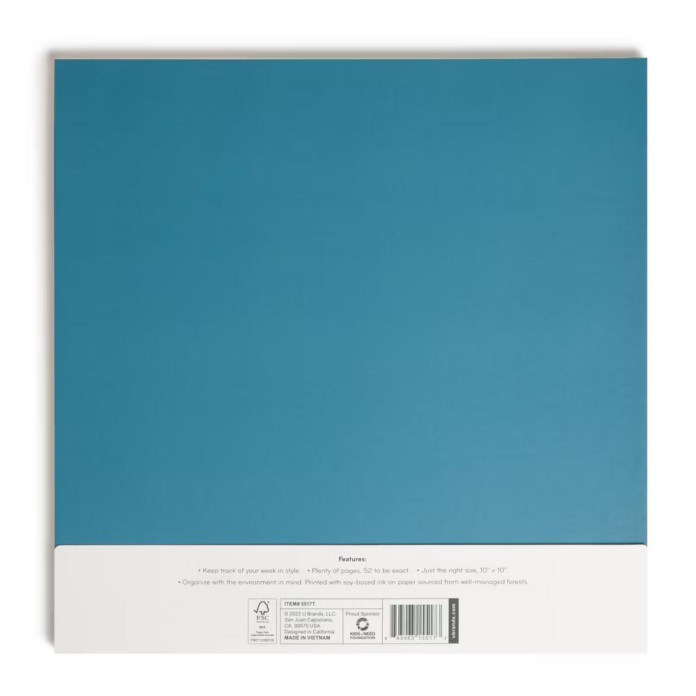 10''x10'' Weekly Combination Pad - Coral Chic: Weekly To Do List, Office Supplies, Notepad, 52 Sheets