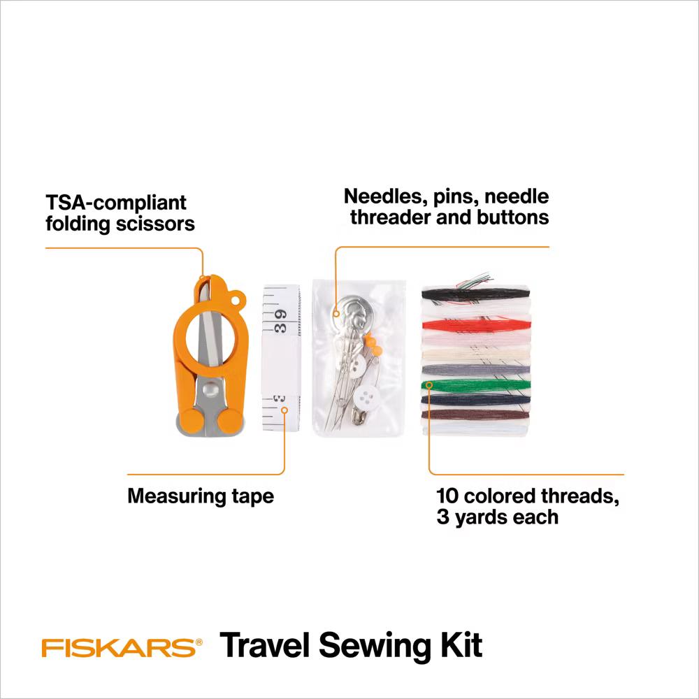 27pc Travel Sewing Kit with Case and TSA Compliant Scissors - Image 2