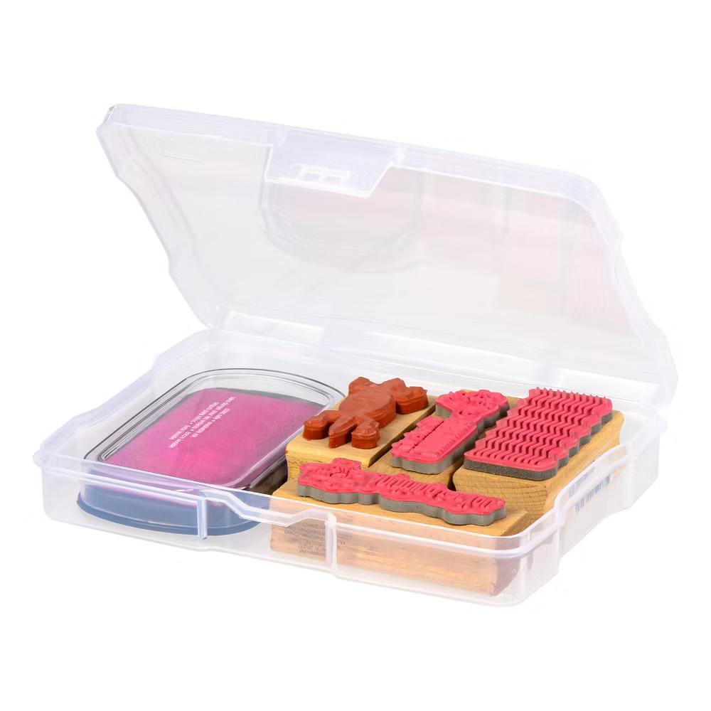 USA Paper Thick Portable Plastic Scrapbook Storage Snap Tight Cases - Image 32