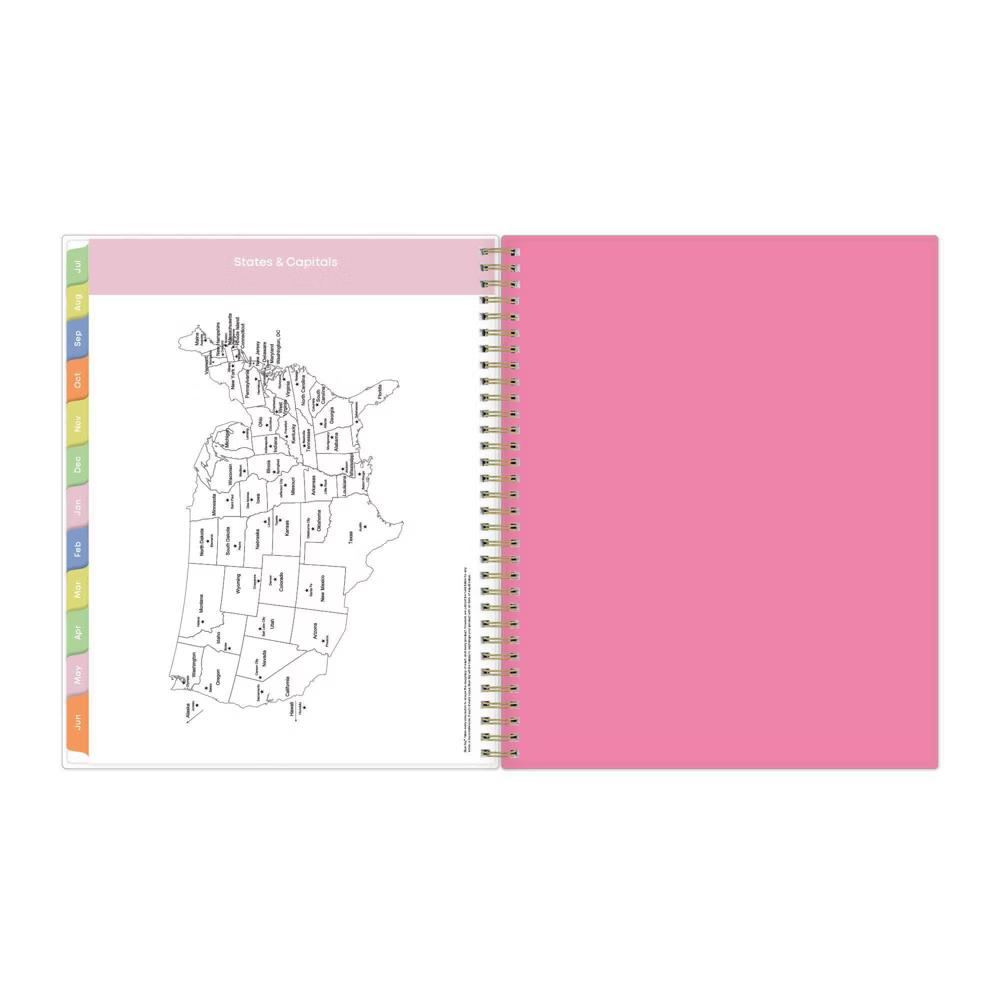 Blue Sky 8.5"x11" 2026-2027 Weekly/Monthly Teacher Planner Frosted with Notebook and Pouch Beautiful Minds - Image 3