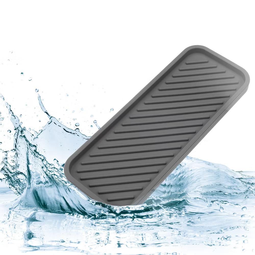 Soap Dish Soap Cleaning Storage Keep Soap Dry for Bathroom Silicone 8.98''x3.54'' 1Pcs - Image 11
